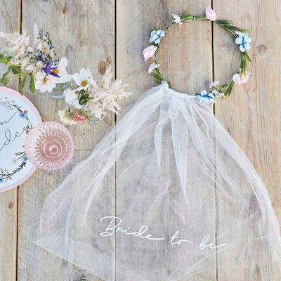Bride to be Blomsterkrans med slöja