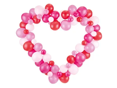 Ballongbåge hjärta rosa