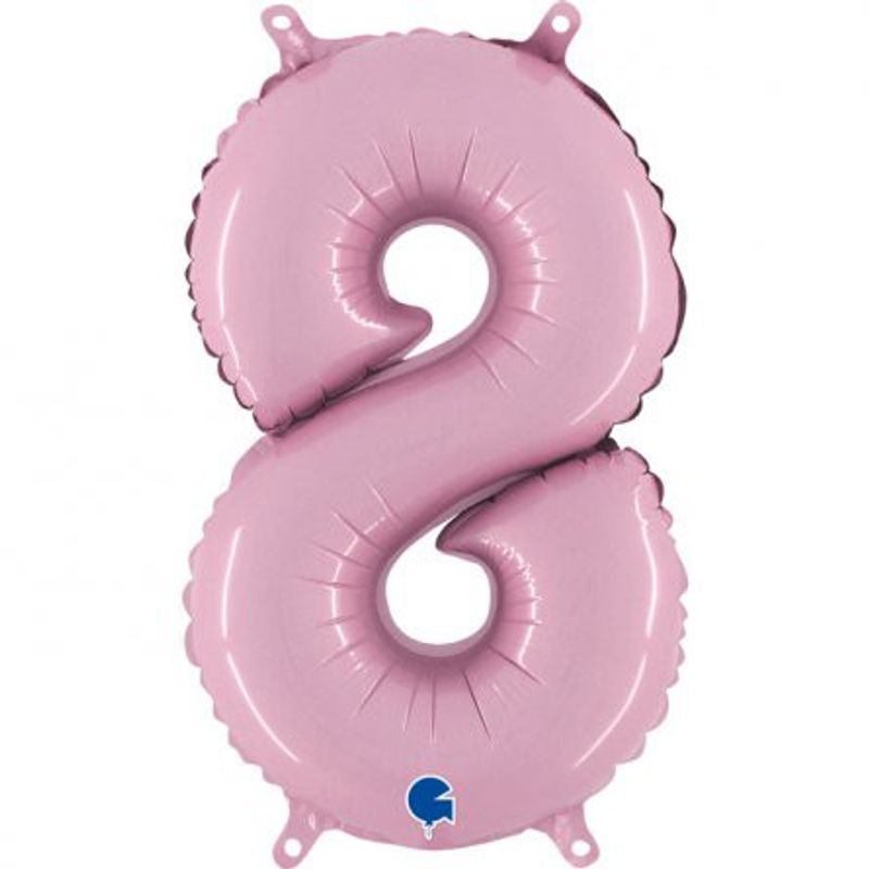 Sifferballong - Pastellrosa - 35 cm