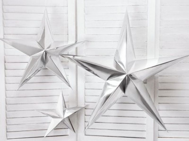 Pappersstjärna - 45cm - Silver