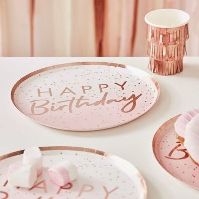 Papptallrik - Mix it up - Pink Ombre**