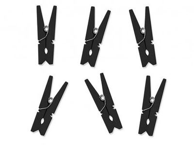 Klädnypa - Svart - 10pack