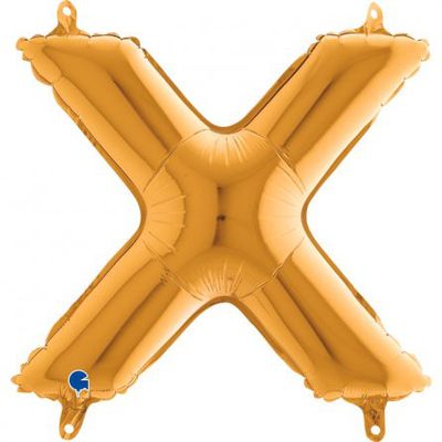 Bokstavsballong - Guld - 35 cm