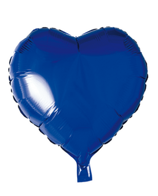 Folieballong - Hjärta - Blå