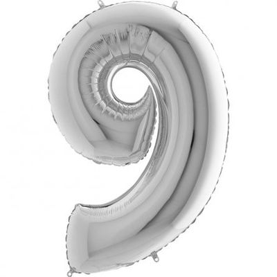 Sifferballong - Silver- 100 cm