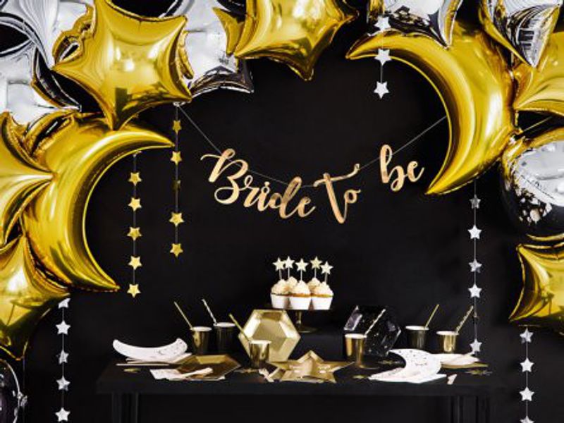 Backdrop - Bride to be - Guldmetallic