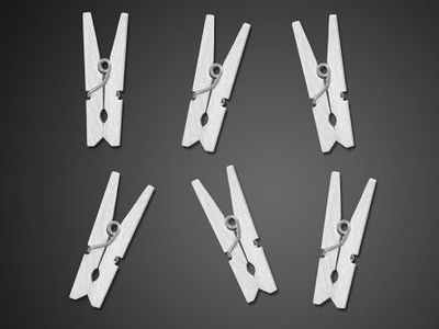 Klädnypa - Vit - 10pack