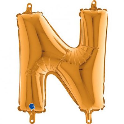 Bokstavsballong - Guld - 35 cm