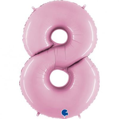 Sifferballong - Pastellrosa - 100 cm