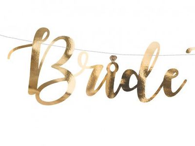 Backdrop - Bride to be - Guldmetallic