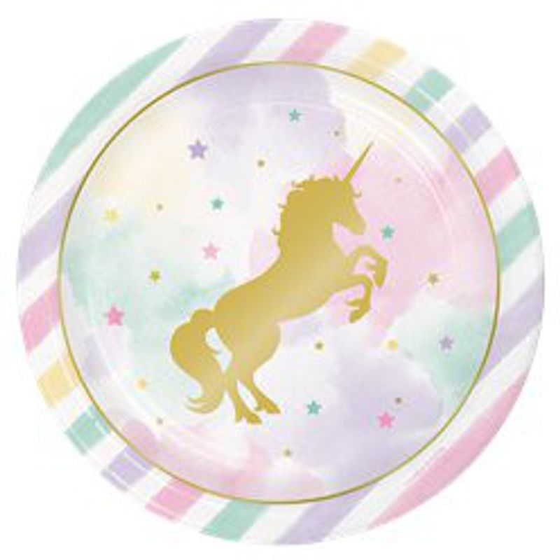 Papptallrikar - Unicorn Sparkle