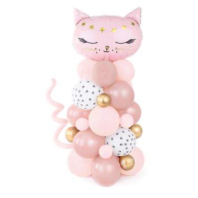 Ballongbukett i form av en rosa katt