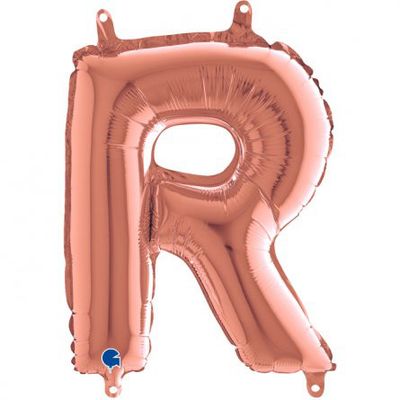 Bokstavsballong - Roséguld - 35 cm