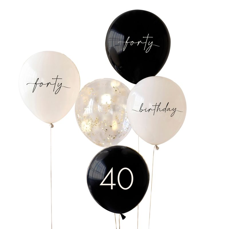 40-årsballonger 5-Pack