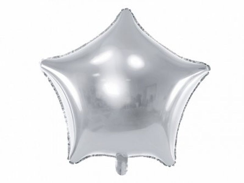 Folieballong - Stjärna - Silver - 70cm