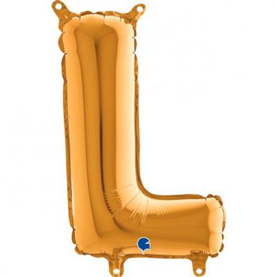 Bokstavsballong - Guld - 35 cm