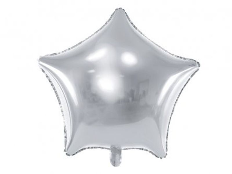 Folieballong - Stjärna - Silver