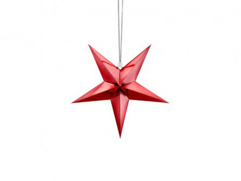 Pappersstjärna - 30cm - Röd