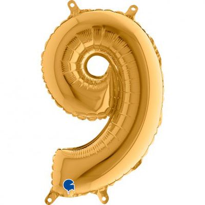 Sifferballong - Guld 35 cm