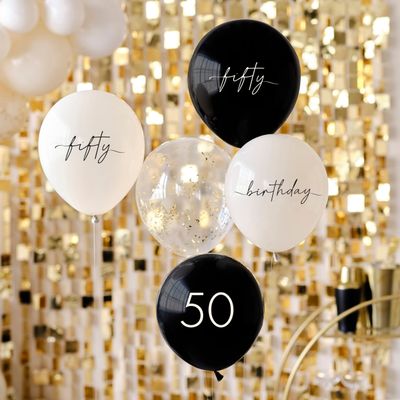 50-årsballonger 5-Pack