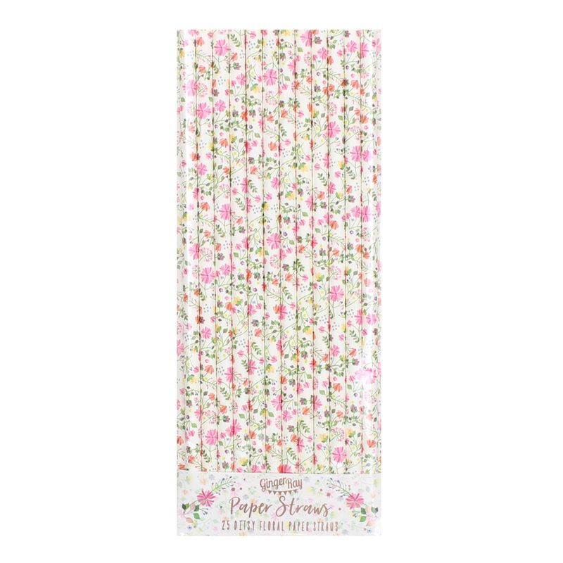 Floral pappers sugrör - Ditsy Floral