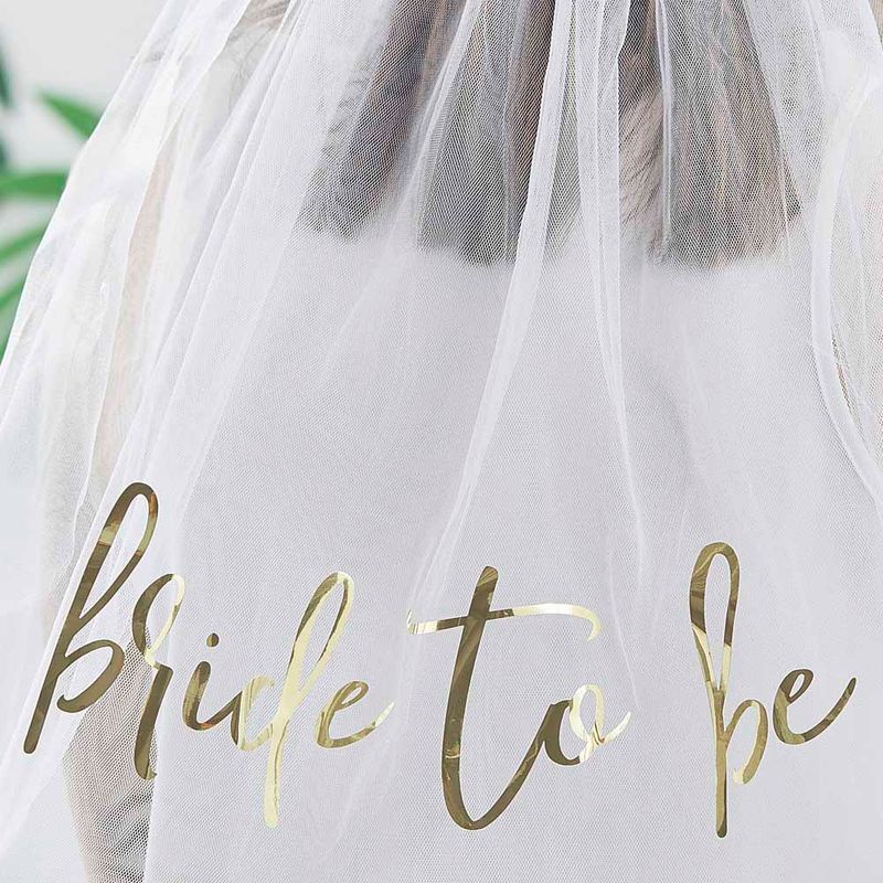 Bride to be Eucalyptus-krans med slöja
