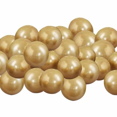 Ballonger Mosaik Latex Guld Chrome 40-Pack