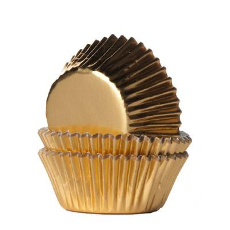 Muffinsformar - Mini - Metallic - Guld