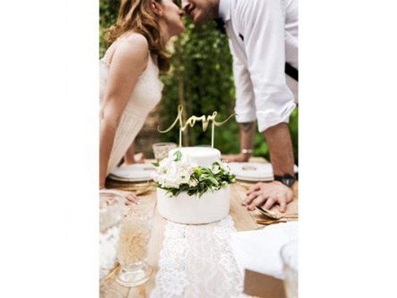 Cake Topper - Love - Guldmetallic