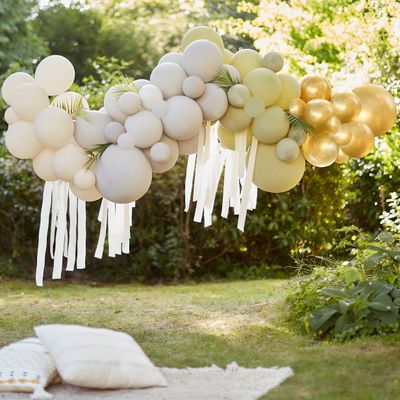 Ballongbåge grönt och guld