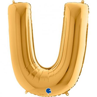 Bokstavsballong - Guld - 100 cm