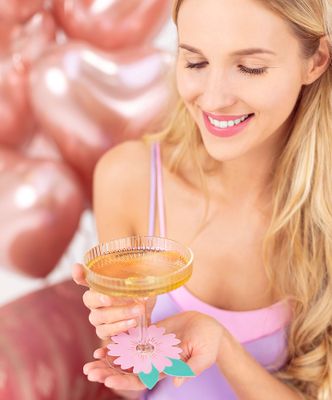 Drinkmarkörer Blommor 10st