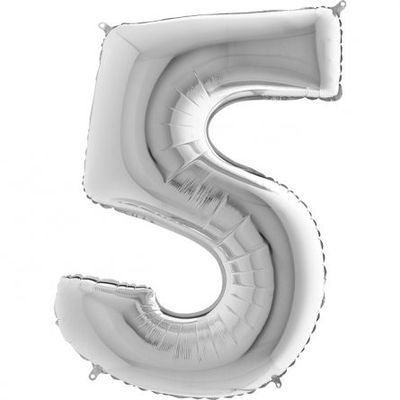 Sifferballong - Silver- 100 cm