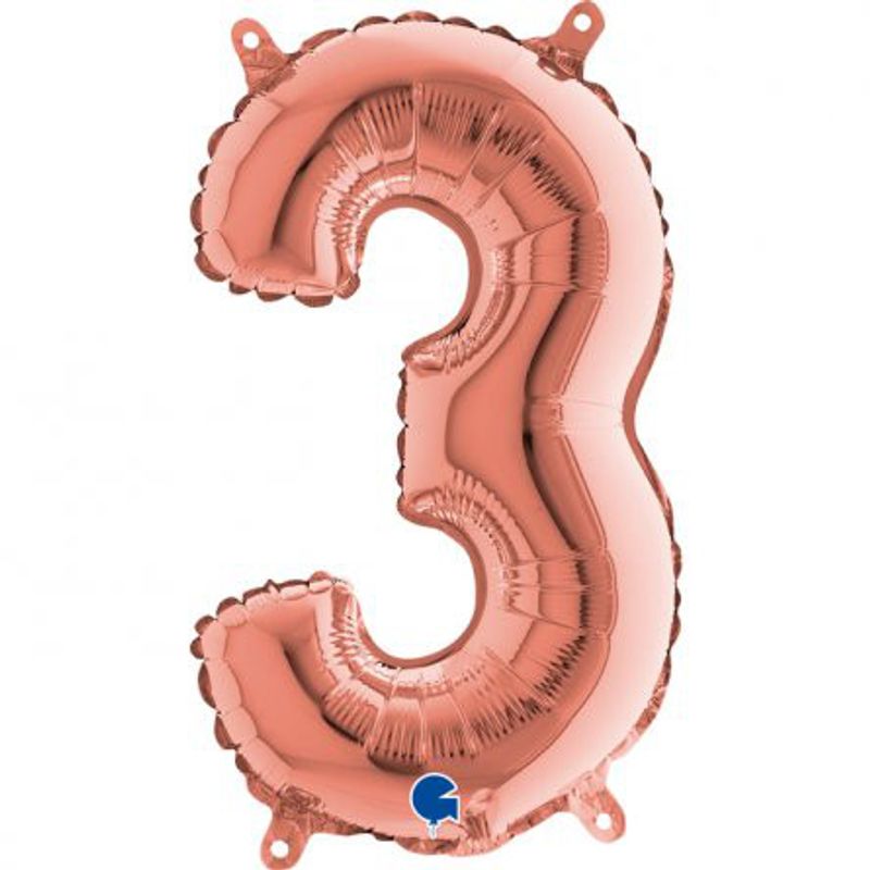 Sifferballong - Roséguld - 35 cm