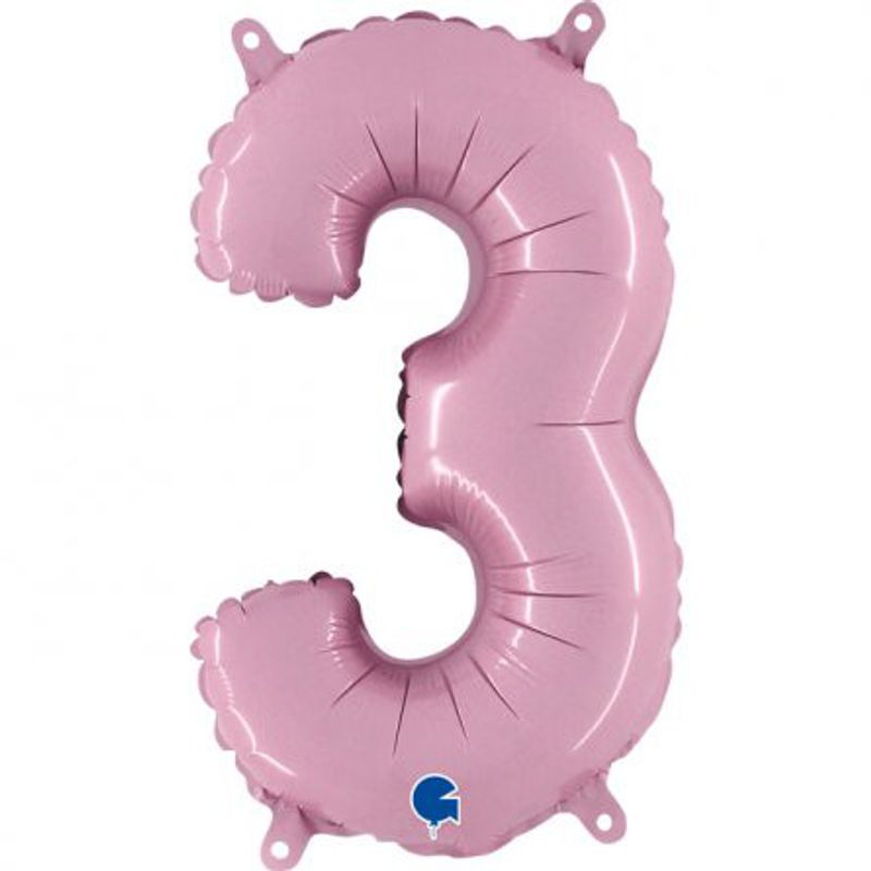 Sifferballong - Pastellrosa - 35 cm