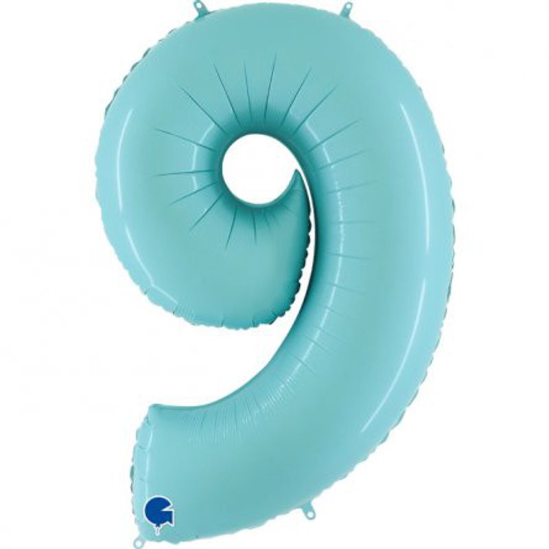 Sifferballong - Pastellblå - 100 cm