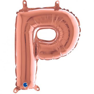 Bokstavsballong - Roséguld - 35 cm