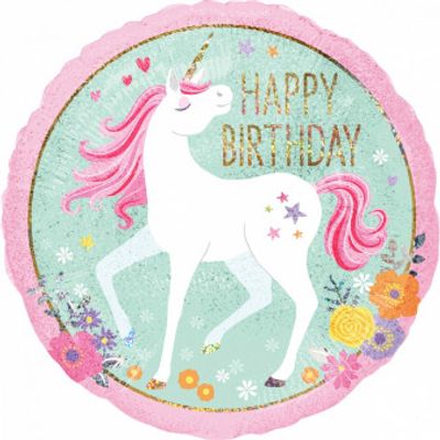 Folieballong - Magical Unicorn - Happy Birthday