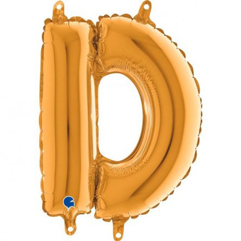 Bokstavsballong - Guld - 35 cm
