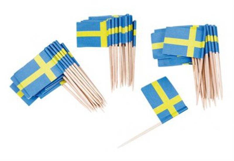 Cake Picks - Sverigeflagga