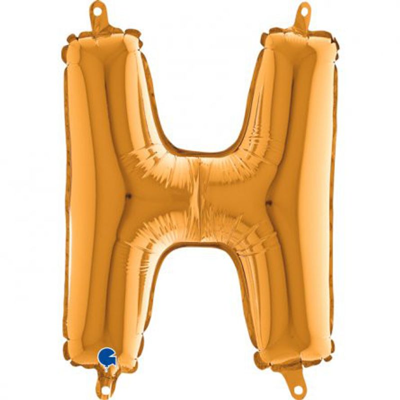 Bokstavsballong - Guld - 35 cm
