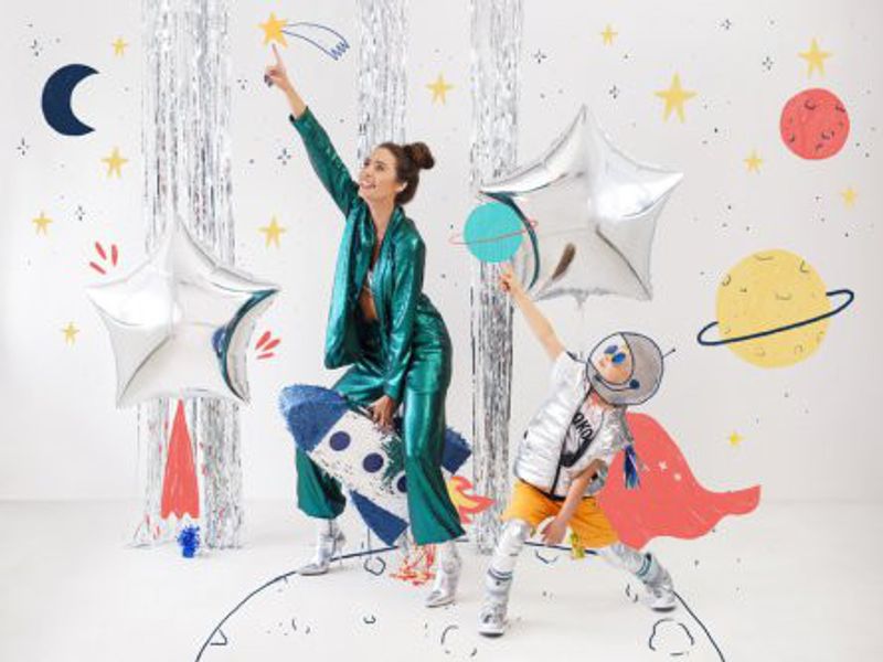 Folieballong - Stjärna - Silver - 70cm