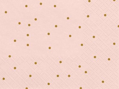 Servetter - Rosa med guldprickar - 20pack