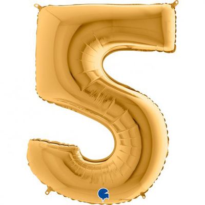 Sifferballong - Guld- 100 cm