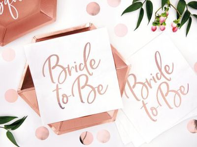Servetter - Bride to be - Roséguld