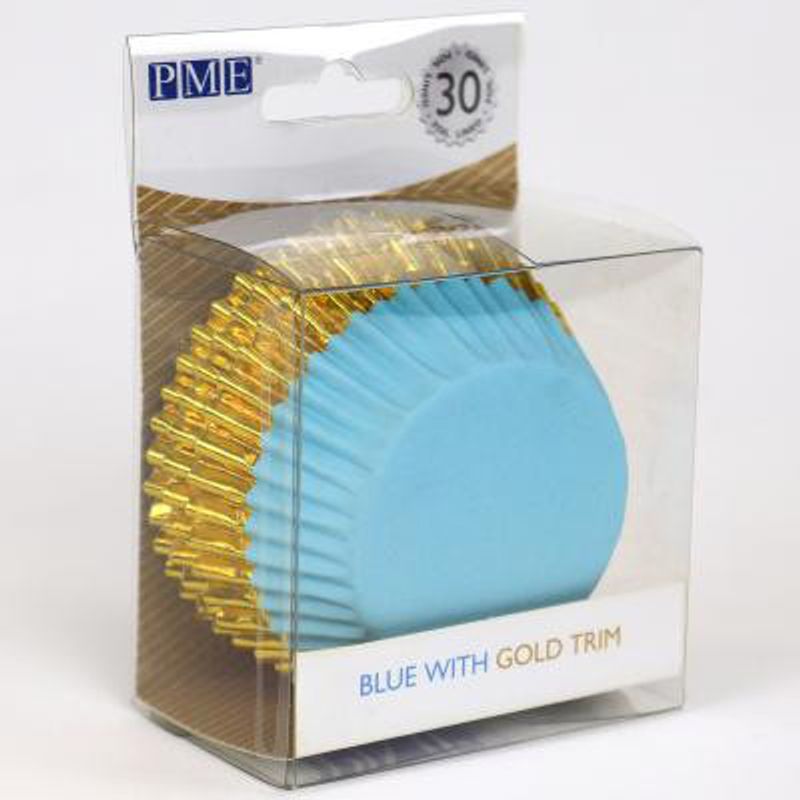 Muffinsformar - Baby Blue & Gold**