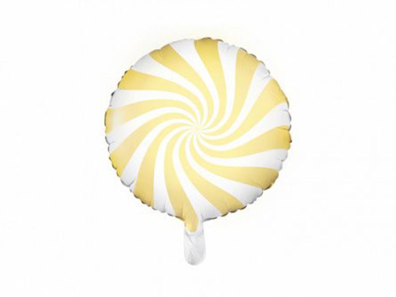 Folieballong - Swirl - Ljusgul