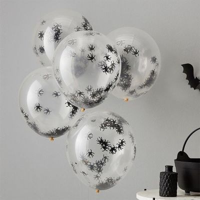 Konfettiballonger - Halloween - Spindlar