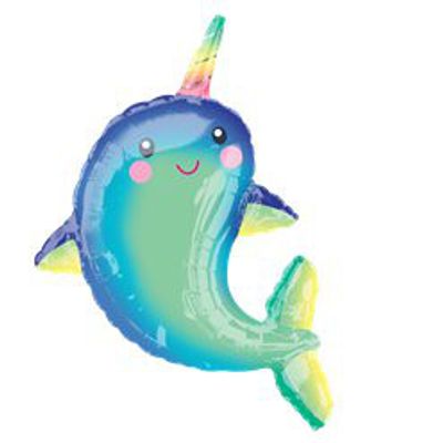 Folieballong - Narwhal