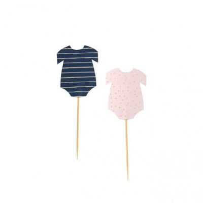 Cake Picks - Pink & Navy Mix